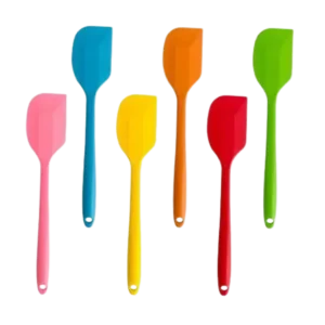 colourful silicone spatula set (6 pack)